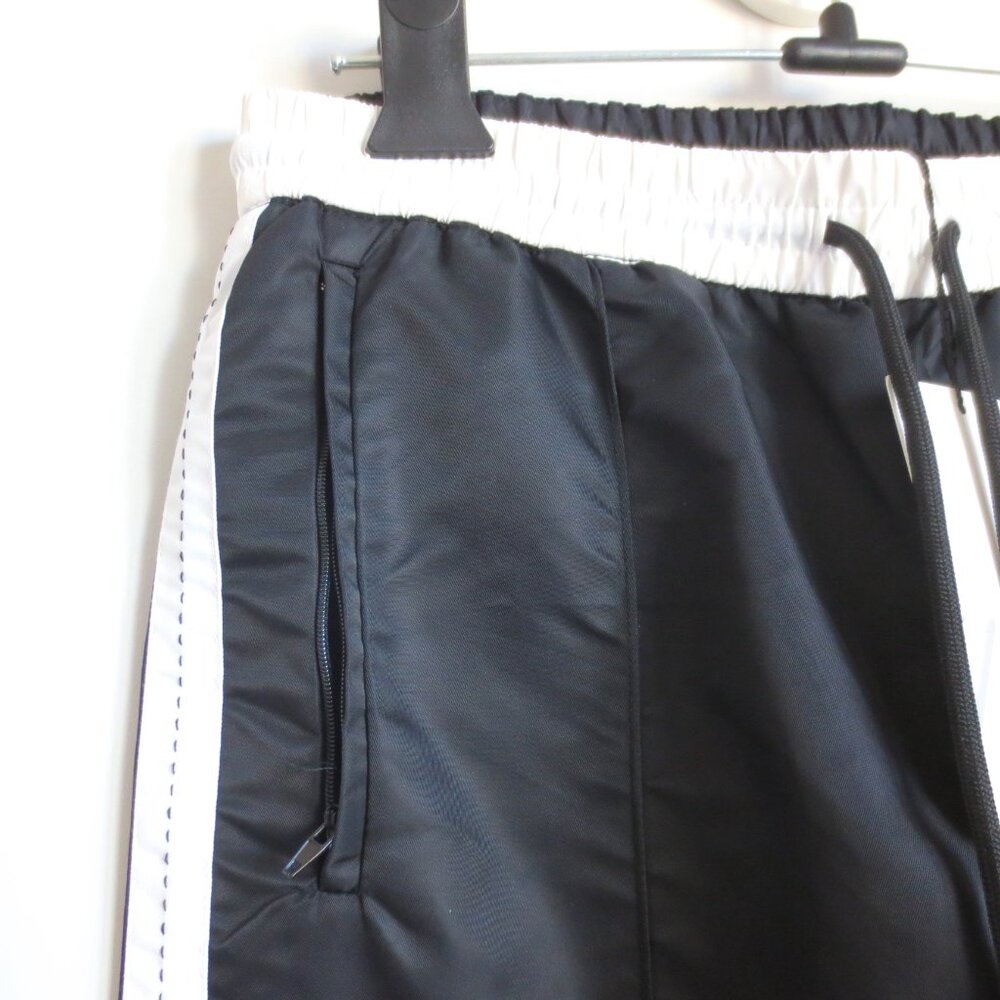 NWT ZARA SIDE STRIPE NYLON JOGGING PANTS BLACK 4319/419 - Picture 4 of 7